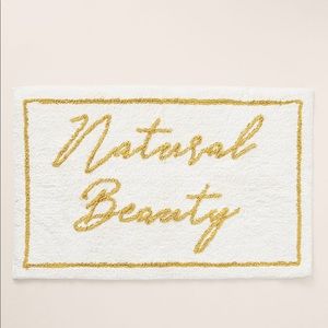 New Anthropologie Natural Beauty Bath Mat